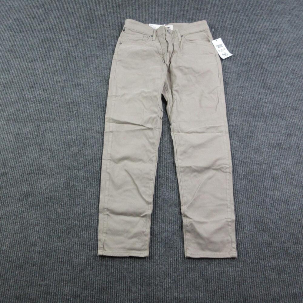 General Denim Works Pants Mens 31 Beige Route Athletic Tapered Chino 30x29.5 NWT